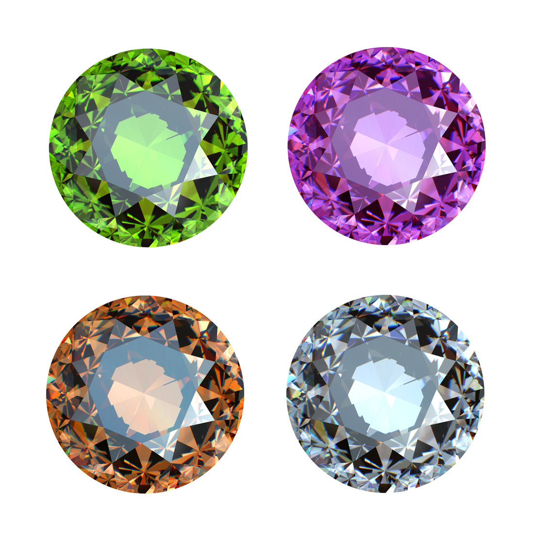 collection of round Gemstone